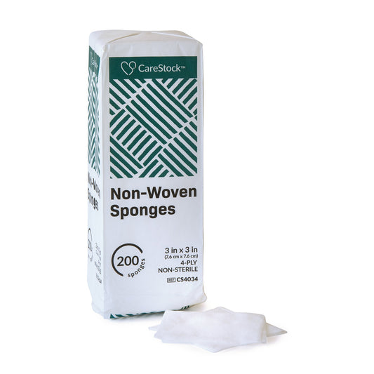 Gauze Sponge CareStock 4 X 4 Inch 4-Ply NonSterile 200 per Pack, Packaging Type- Case