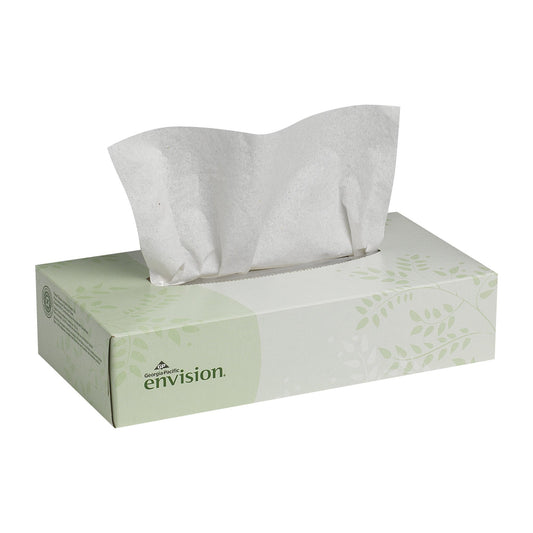 Envision Facial Tissue White 8 X 8-3/10 Inch 100 Count
