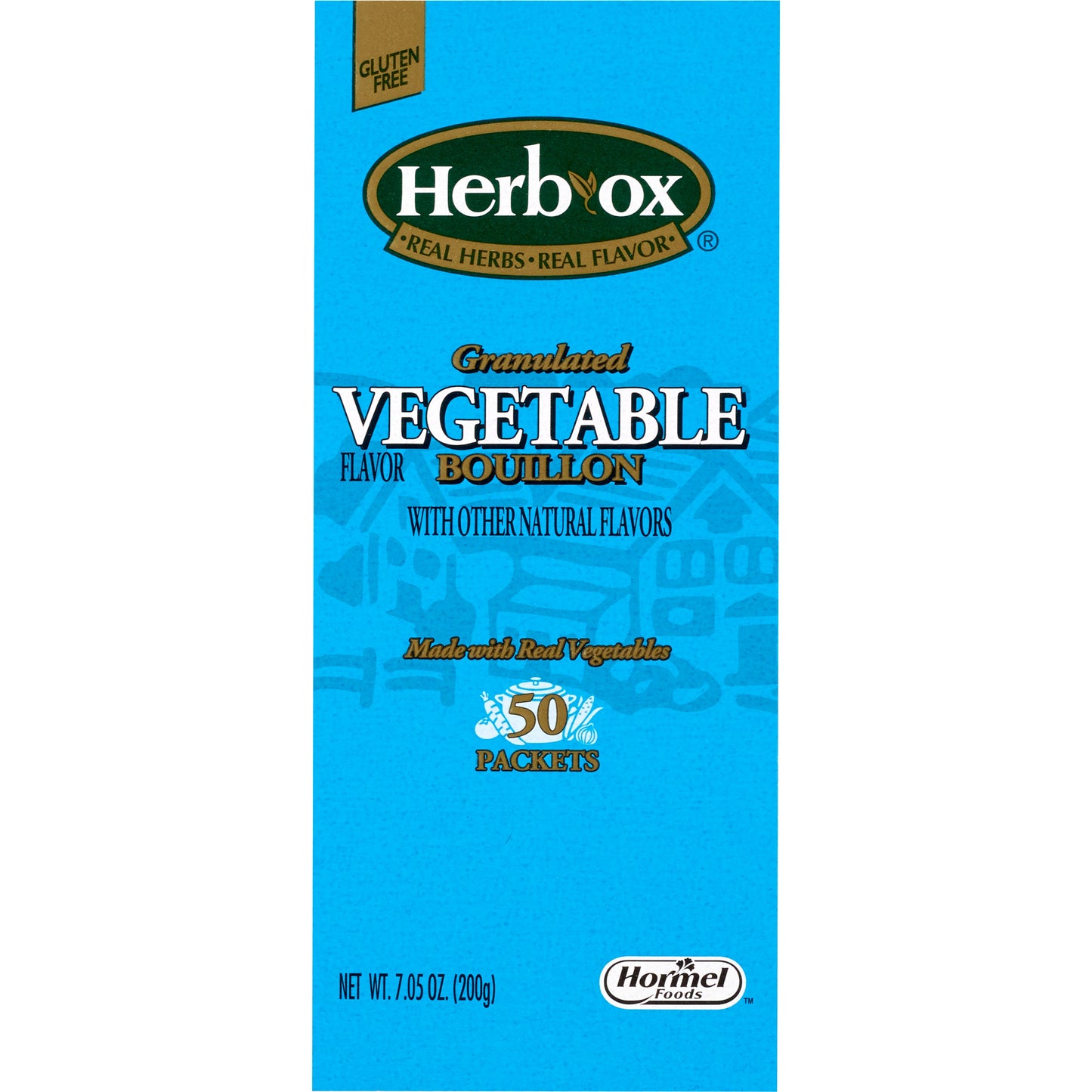 Instant Broth Herb-Ox Vegetable Flavor Liquid 7.5 oz. Individual Packet,  Packaging Type- Case