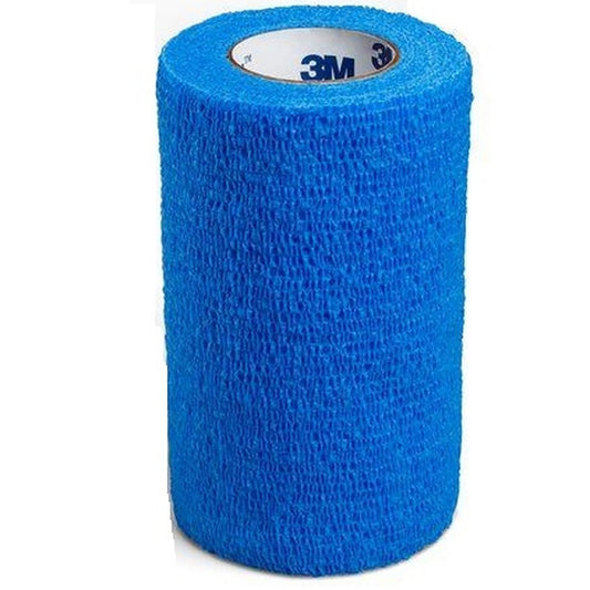 Cohesive Bandage 3M™ Coban™ 4 Inch X 5 Yard Self-Adherent Closure Blue NonSterile Standard Compression, Packaging Type- Each