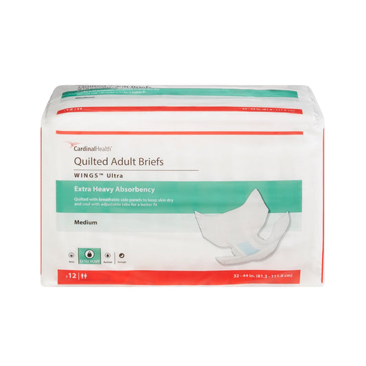 Unisex Adult Incontinence Brief Wings Ultra Medium Disposable Heavy Absorbency, Packaging Type- Case
