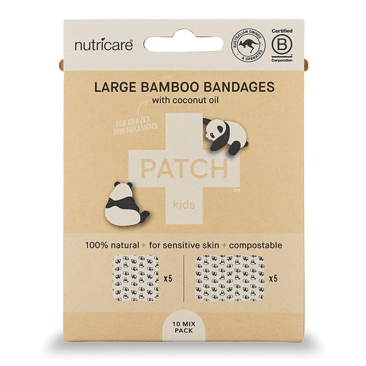 Adhesive Strip Patch Kids 2 X 3 Inch / 3 X 3 Inch Bamboo / Coconut Oil Rectangle / Square Kid Design (Panda) Sterile, Packaging Type- Box