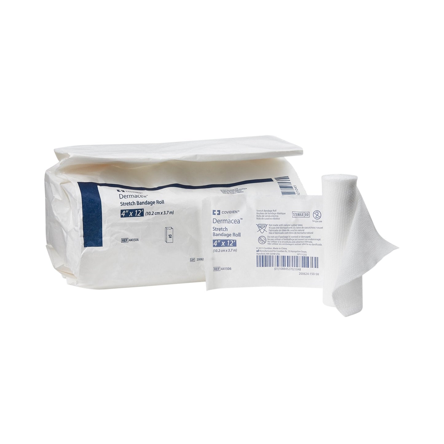 Conforming Bandage Dermacea™ 4 Inch X 4-1/10 Yard 1-Ply Sterile 1 per Pack,  Packaging Type- Case
