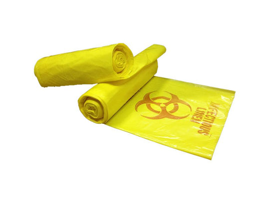 Infectious Linen Bag Colonial Bag 33 gal. Yellow Bag HDPE 30-1/2 X 43 Inch, Packaging Type- Case