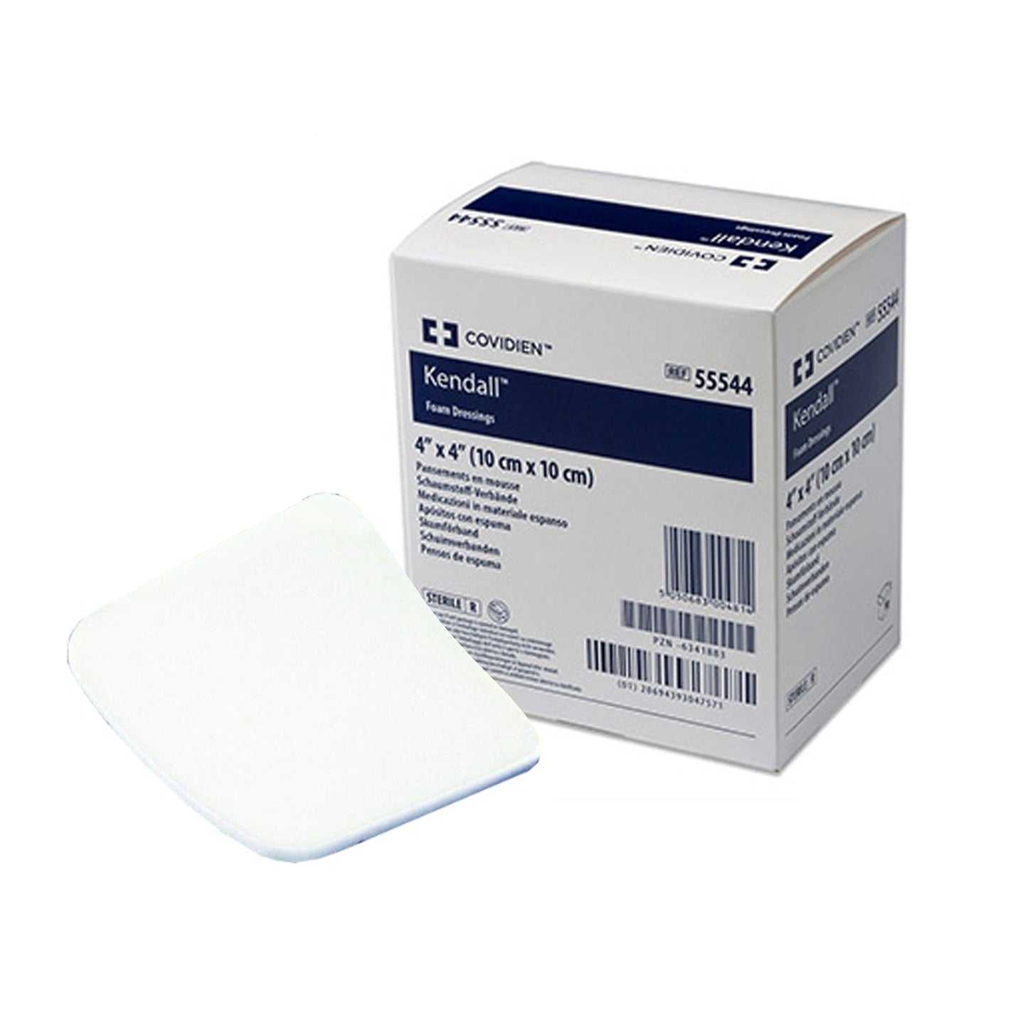 Foam Dressing Kendall™ 4 X 4 Inch Without Border Without Film Backing Nonadhesive Square Sterile,  Packaging Type- Each