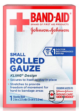 Conforming Bandage Band-Aid 2 Inch X 2-1/2 Yard Sterile 1 per Pack,  Packaging Type- Each