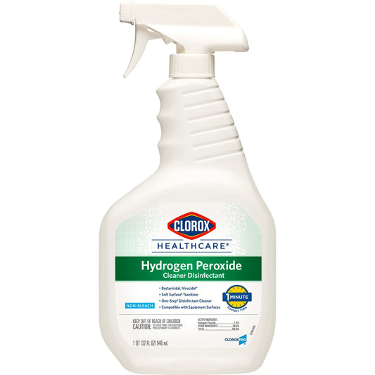 Clorox Healthcare Surface Disinfectant Cleaner Premoistened Hydrogen Peroxide Based Pump Spray Liquid 32 oz. Bottle Unscented NonSterile, Packaging Type- Each