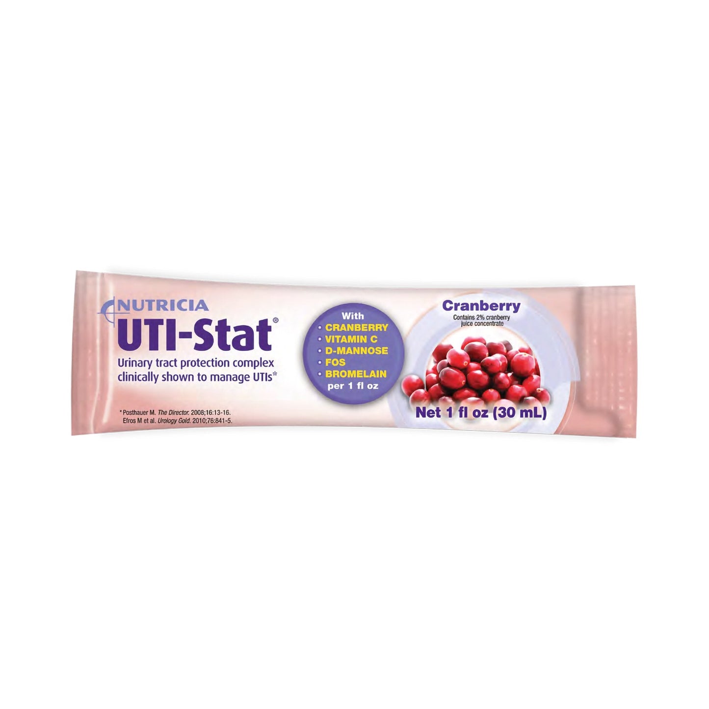 Oral Supplement UTI-Stat Cranberry Flavor Liquid 1 oz. Individual Packet,  Packaging Type- Each