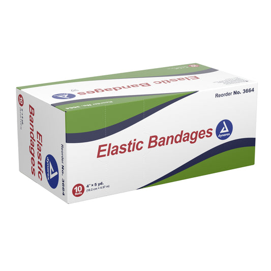 Elastic Bandage Dynarex 4 Inch X 4-1/2 Yard Clip Detached Closure Tan NonSterile Standard Compression