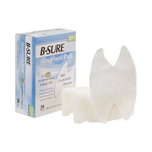Incontinence Liner B-Sure Heavy Absorbency Texel Fiber Core One Size Fits Most, Packaging Type- Box