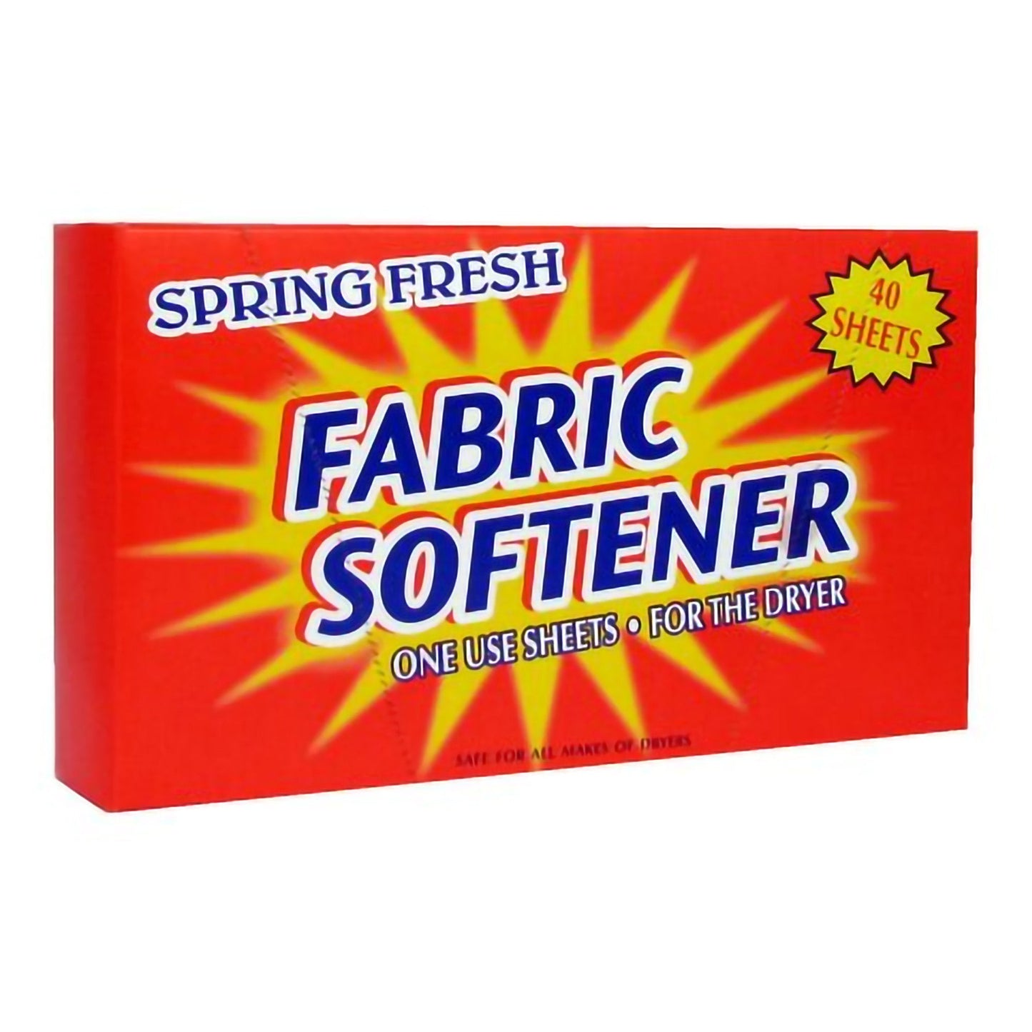 Dryer Sheet Spring Fresh 40 Count Box Sheet Spring Fresh Scent, Packaging Type- Box