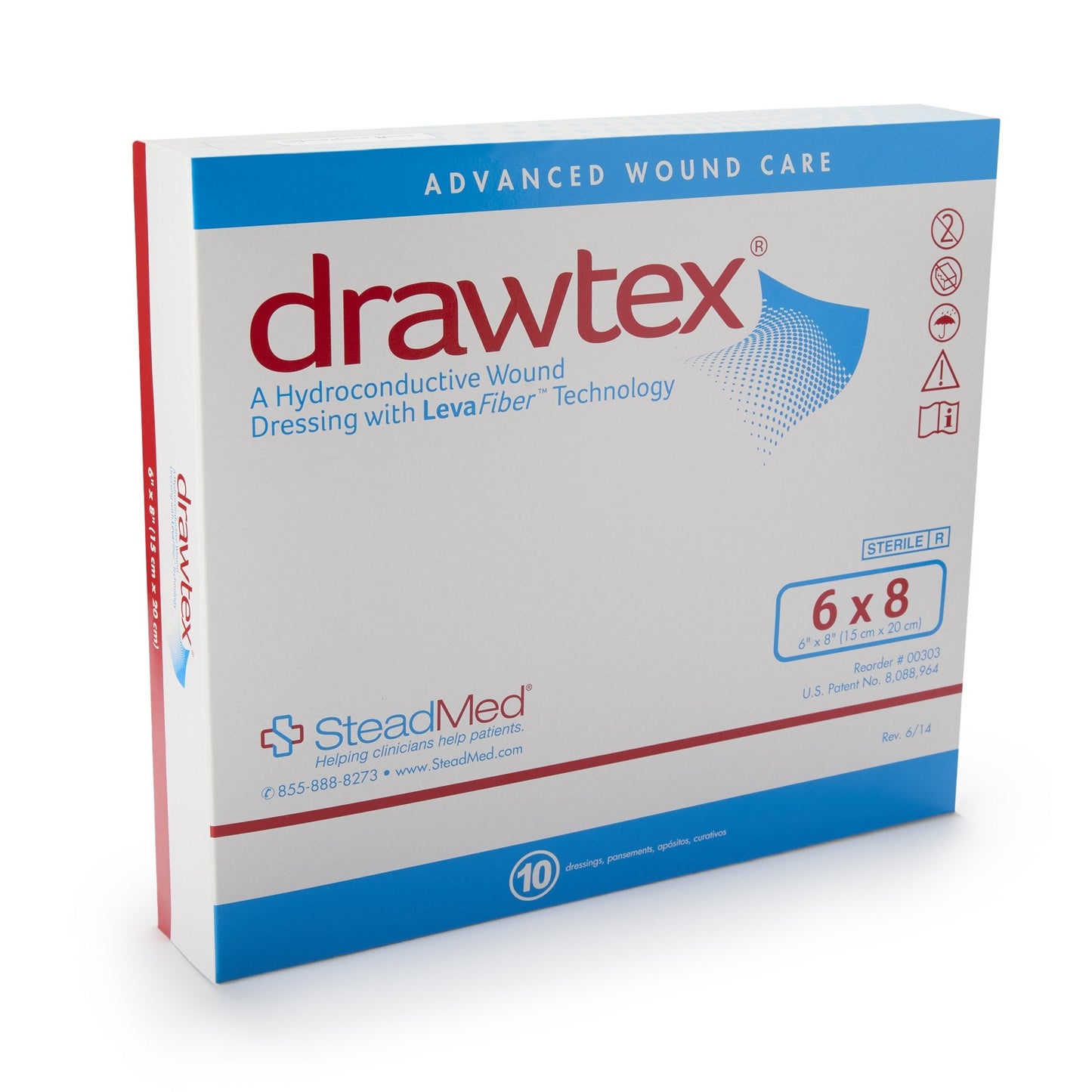 Hydroconductive Wound Dressing Drawtex 6 X 8 Inch Rectangle, Packaging Type- Each