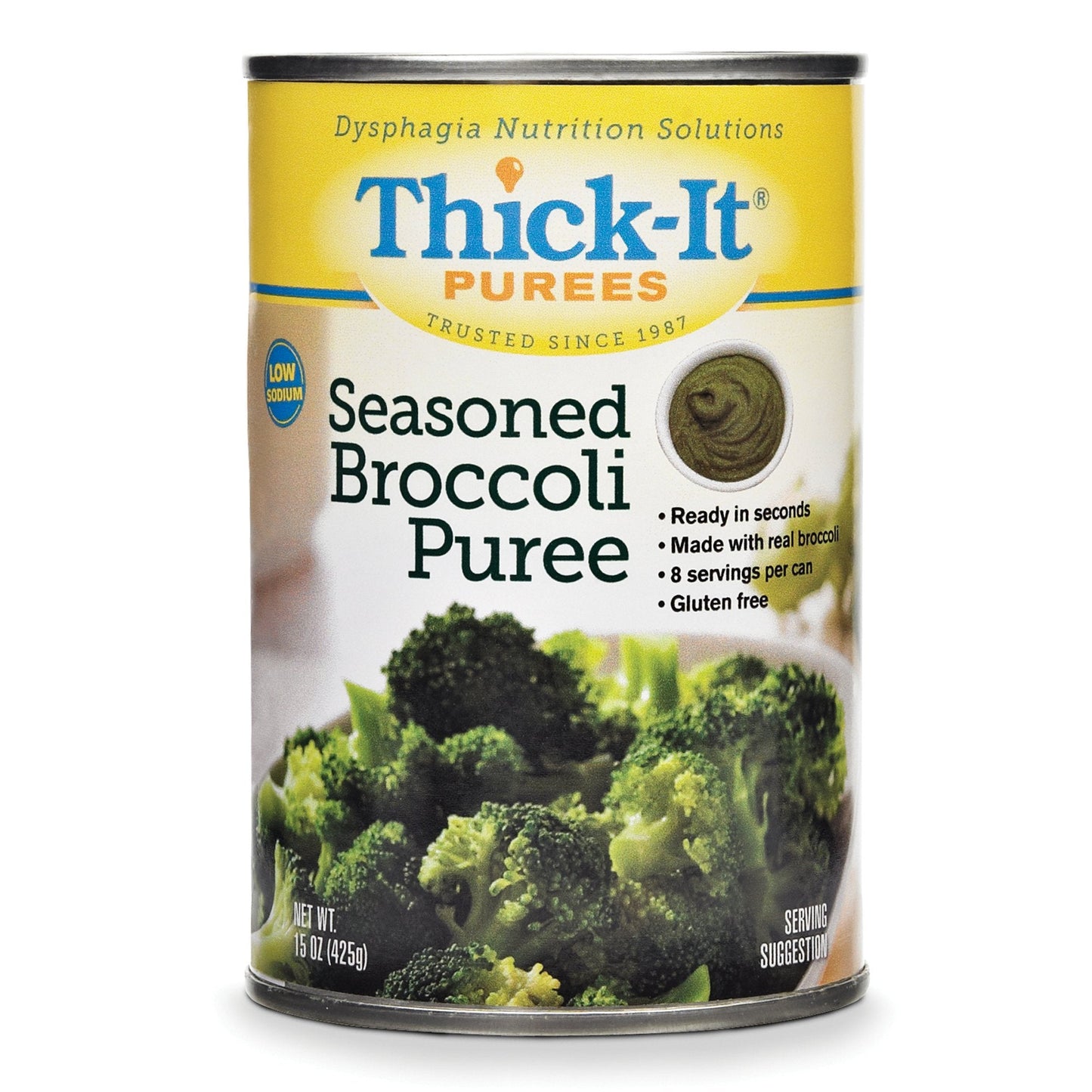 Thickened Food Thick-It 15 oz. Can Broccoli Flavor Puree IDDSI Level 4 Extremely Thick/Pureed,  Packaging Type- Each
