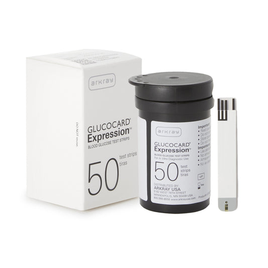 Blood Glucose Test Strips Glucocard 50 Strips per Pack, Packaging Type- Box