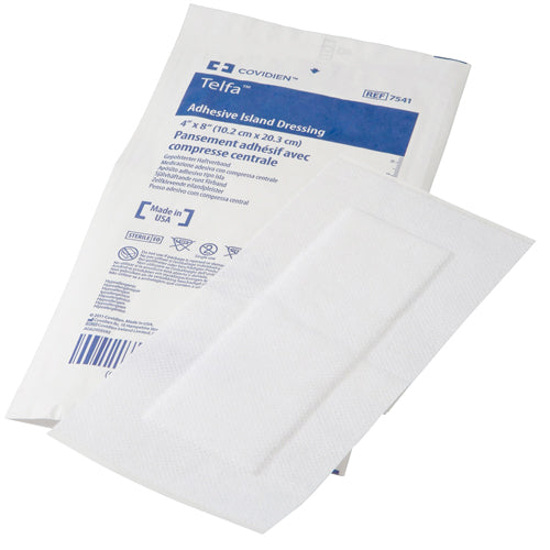 Telfa Adhesive Island Dressing 4x8  Cs/100