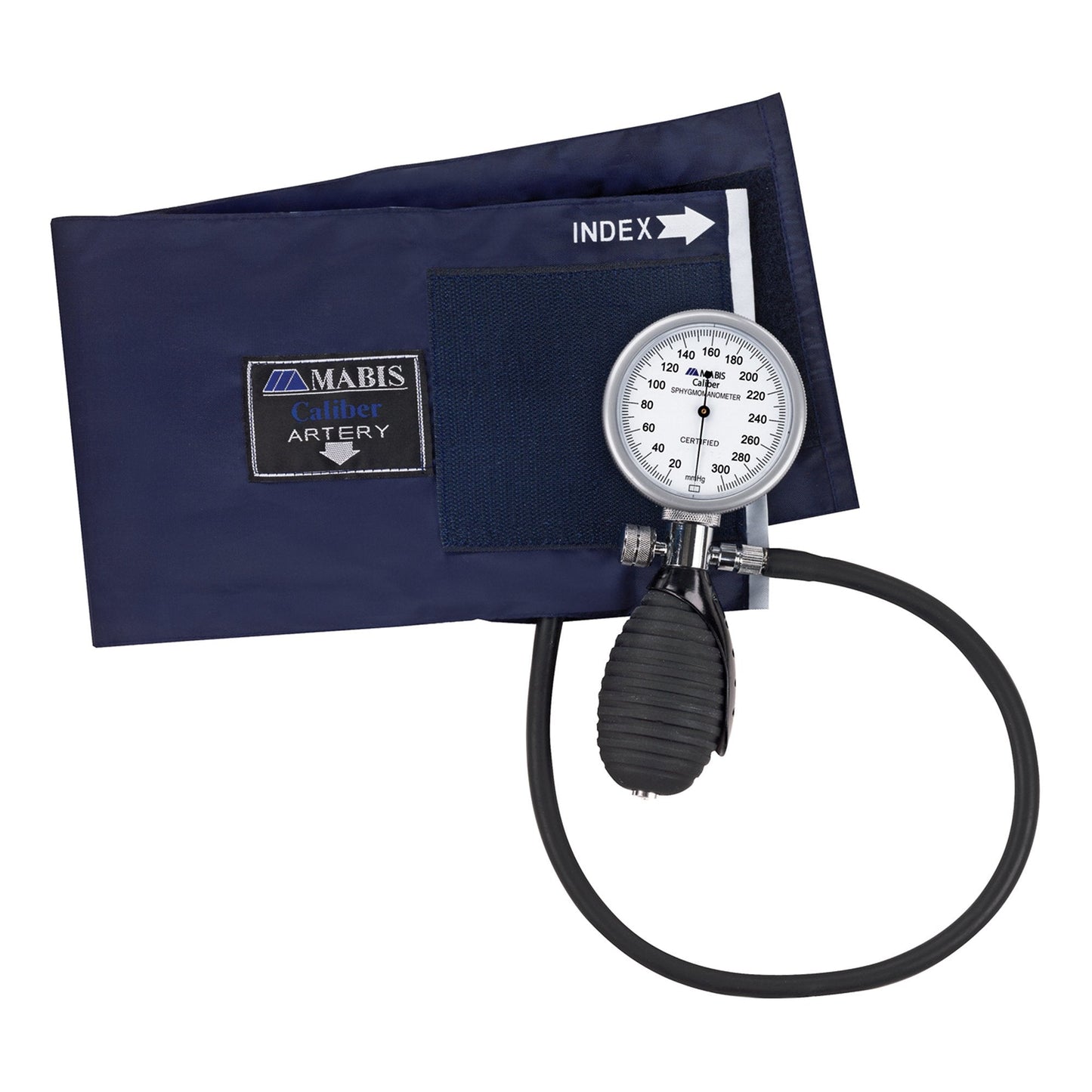 Aneroid Sphygmomanometer Unit MABIS Caliber Adult Cuff Nylon Cuff 28 - 42 cm Palm Aneroid, Packaging Type- Each