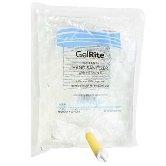 Hand Sanitizer GelRite 800 mL Ethyl Alcohol Gel Dispenser Refill Bag,  Packaging Type- Each