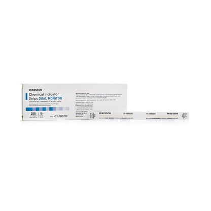 McKesson Sterilization Chemical Indicator Strip Steam / EO Gas 8 Inch, Packaging Type- Box