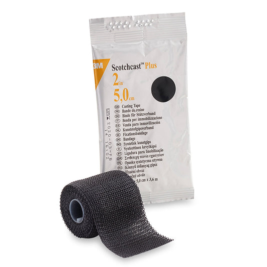 Cast Tape 3M™ Scotchcast™ Plus 2 Inch X 12 Foot Fiberglass / Resin Black, Packaging Type- Each