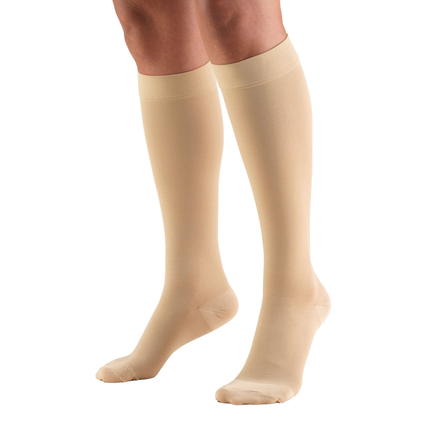 Compression Stocking Truform Knee High X-Large Beige Closed Toe, Packaging Type- Each