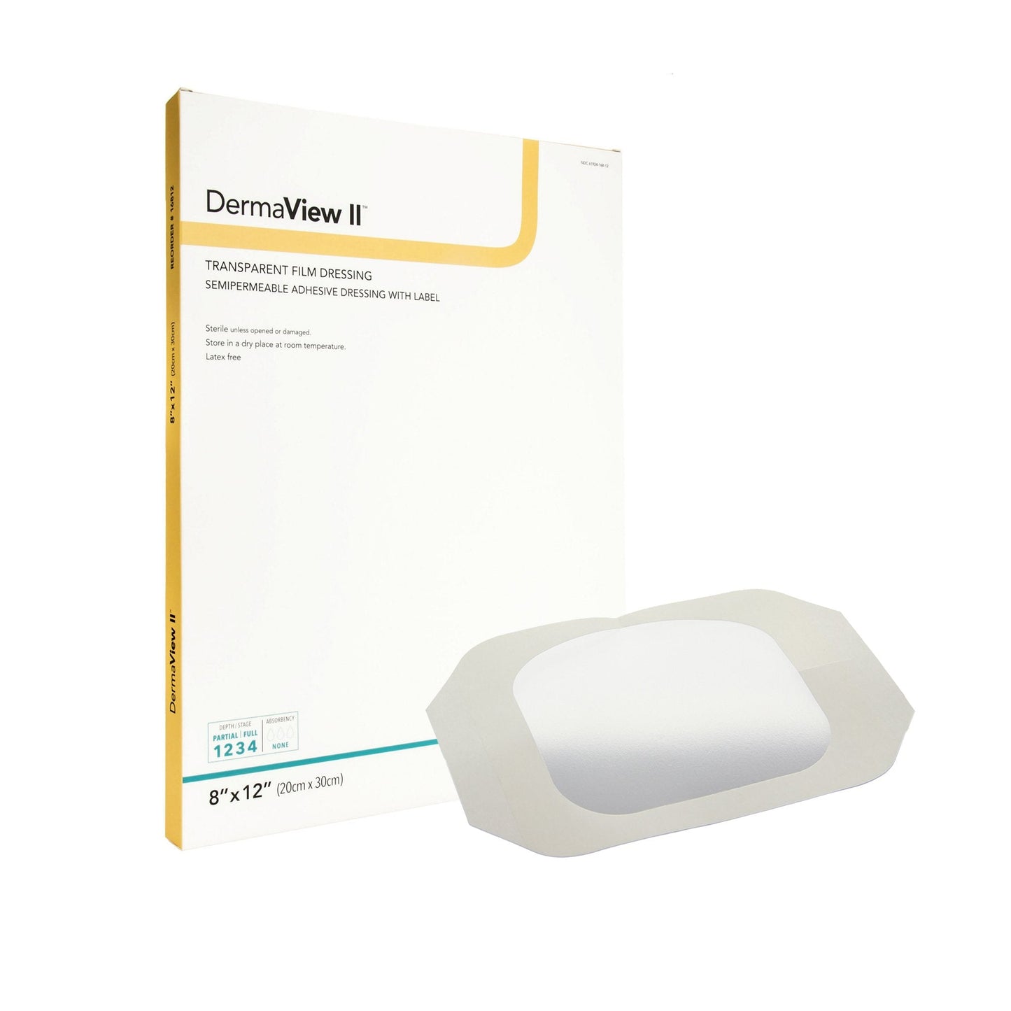 Transparent Film Dressing DermaView II™ 8 X 12 Inch Frame Style Delivery Rectangle Sterile,  Packaging Type- Each