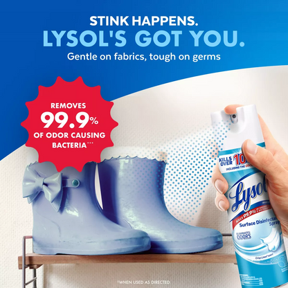 Lysol Disinfectant Spray, Sanitizing and Antibacterial Spray, For Disinfecting and Deodorizing, Crisp Linen, 19 Fl. Oz