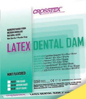 EENT Drape Crosstex Mint Dental Dam 5 W X 5 L Inch NonSterile, Packaging Type- Box