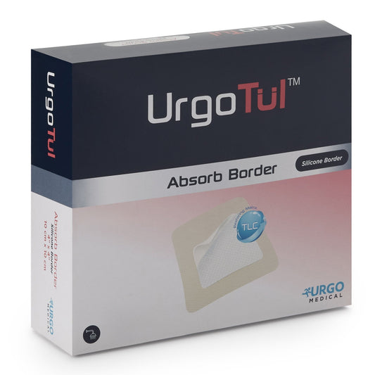 Foam Dressing TRIACT 6 X 6 Inch With Border Waterproof Backing Silicone Adhesive Square Sterile, Packaging Type- Each