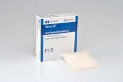 Foam Dressing Kendall™ Border Foam Gentle Adhesion 5-1/2 X 5-1/2 Inch With Border Film Backing Silicone Adhesive Square Sterile, Packaging Type- Each