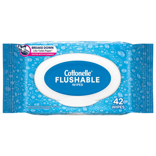 Flushable Personal Wipe Cottonelle FreshCare Soft Pack Scented 42 Count, Packaging Type- Case