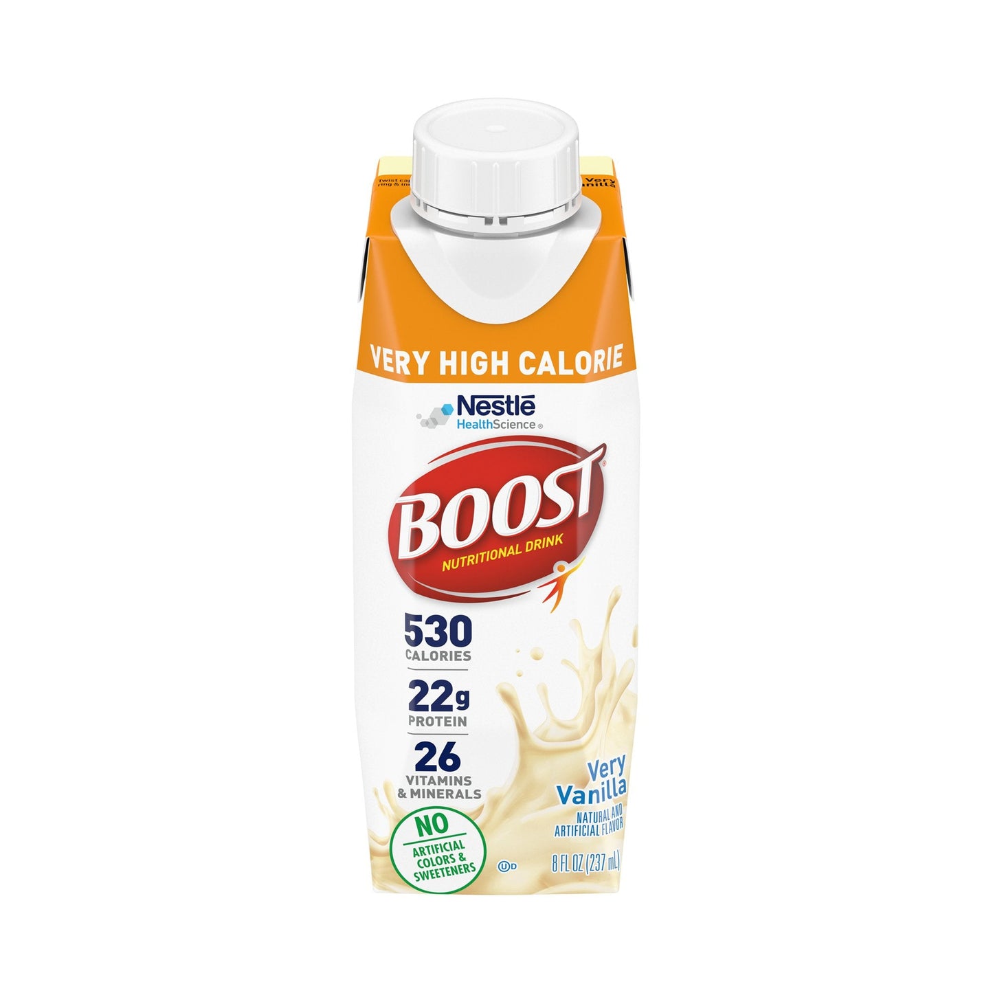 Oral Supplement Boost Very High Calorie Very Vanilla Flavor Liquid 8 oz. Reclosable Carton,  Packaging Type- Each