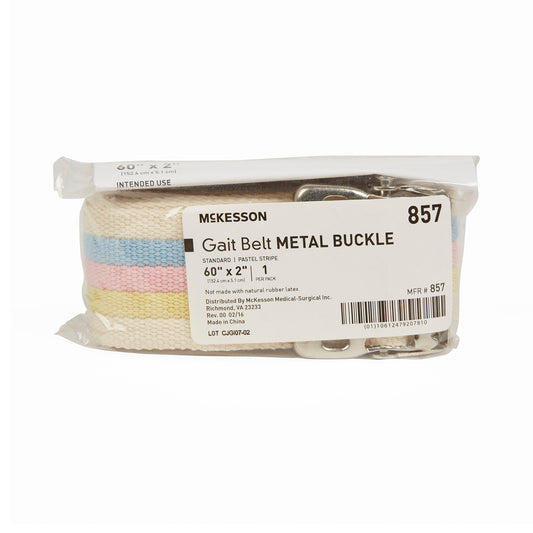 Gait Belt McKesson 60 Inch Length Pastel Stripe, Packaging Type - Each