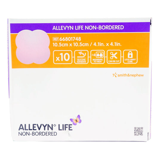 Foam Dressing Allevyn Life 4 X 4 Inch Without Border Film Backing Nonadhesive Square Sterile,  Packaging Type- Each