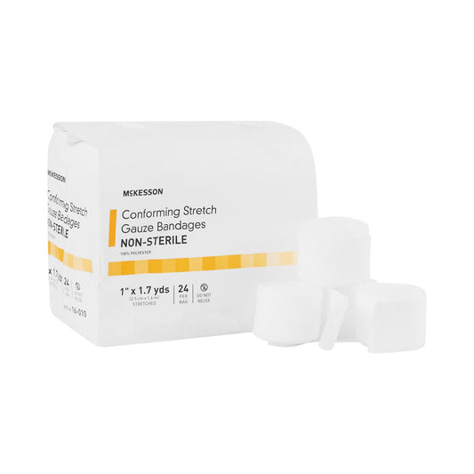 Conforming Bandage McKesson 1 Inch X 1-7/10 Yard NonSterile 24 per Pack, Packaging Type- Case