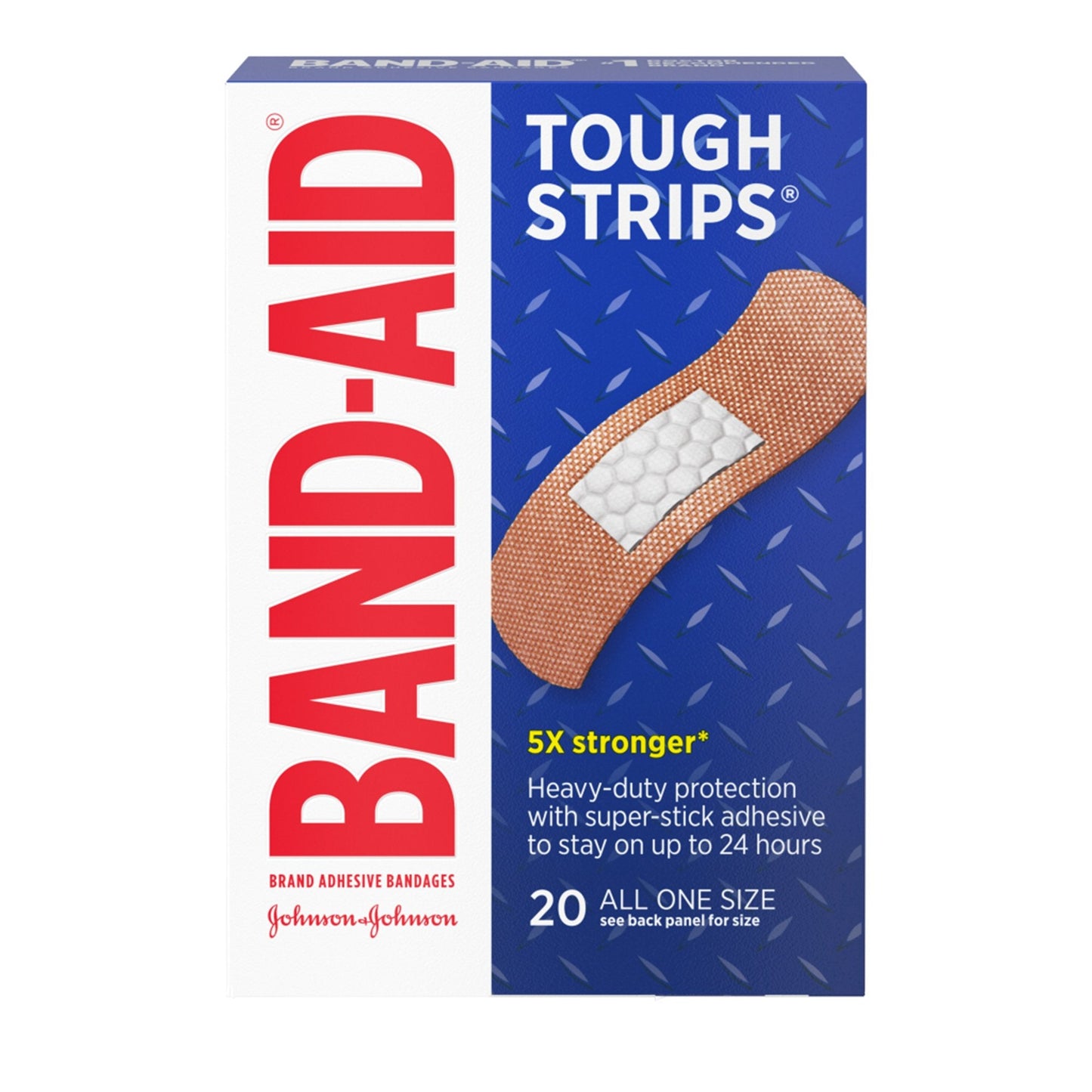 Adhesive Strip Band-Aid Tough Strips 1 X 3-1/4 Inch Fabric Rectangle Tan Sterile, Packaging Type- Box
