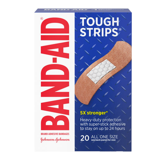 Adhesive Strip Band-Aid Tough Strips 1 X 3-1/4 Inch Fabric Rectangle Tan Sterile, Packaging Type- Box