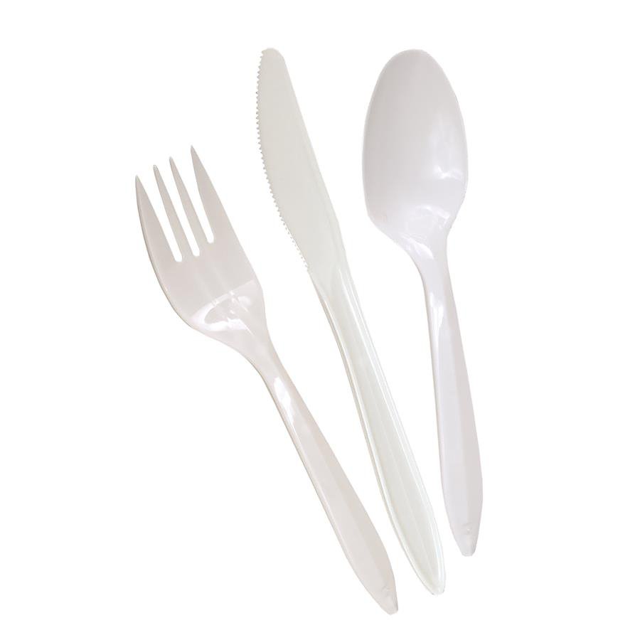 Fork Dart Medium Weight White Polypropylene, Packaging Type- Case