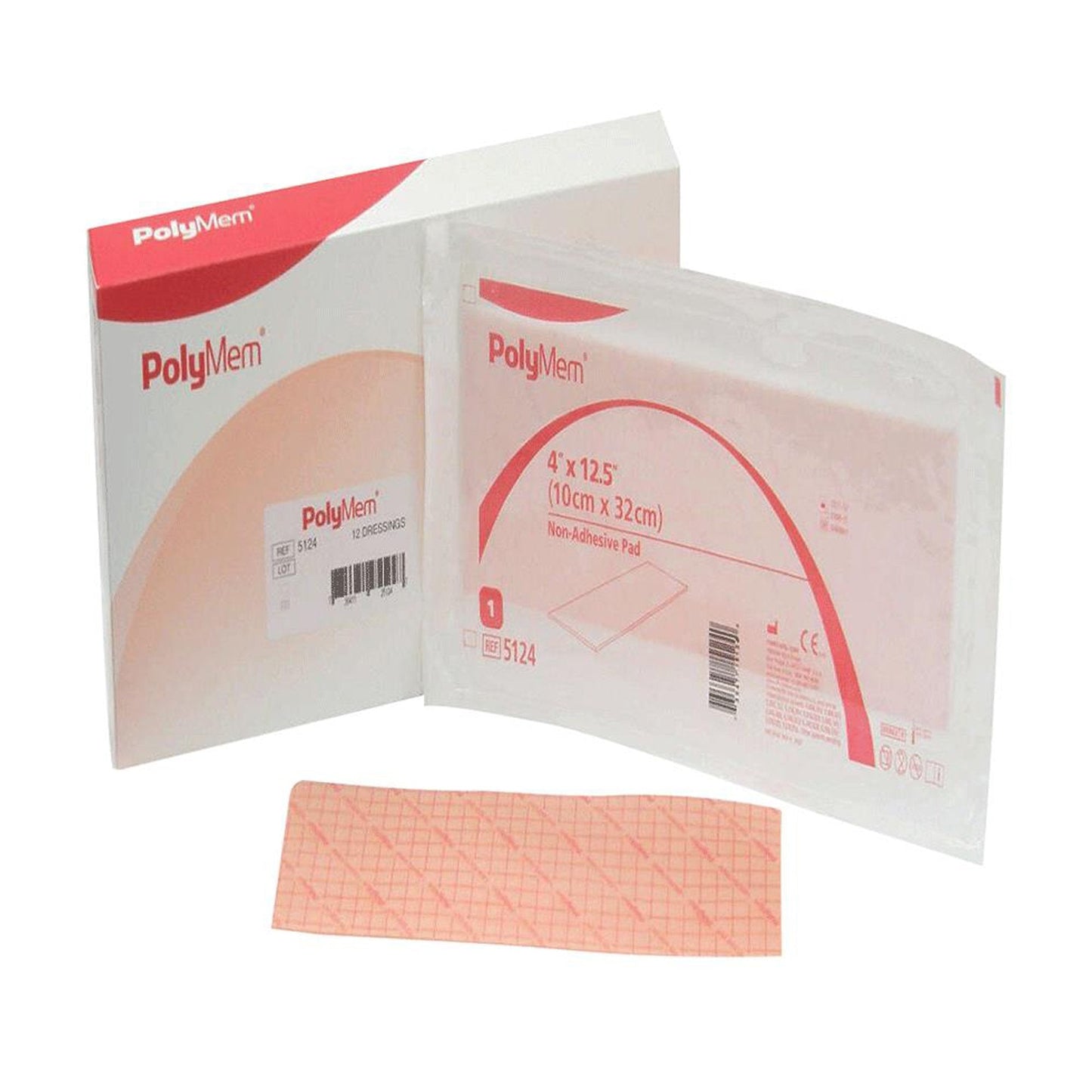 Foam Dressing PolyMem 4 X 12-1/2 Inch Without Border Film Backing Nonadhesive Rectangle Sterile, Packaging Type- Each