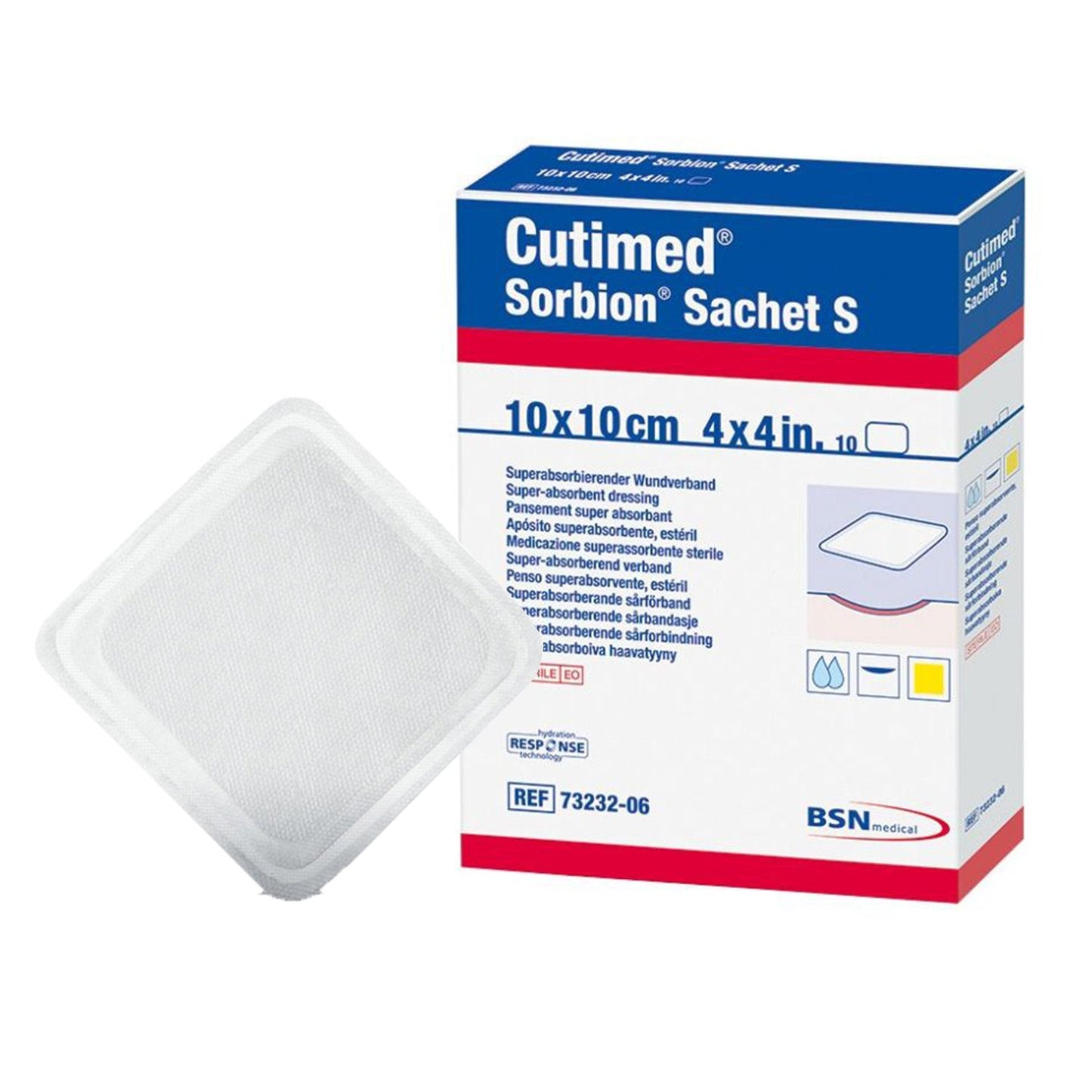 Gelling Fiber Wound Dressing Cutimed Sorbion Sachet S 4 X 4 Inch Square Sterile, Packaging Type- Each