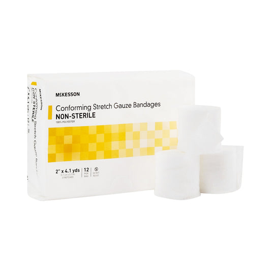 Conforming Bandage McKesson 2 Inch X 4-1/10 Yard NonSterile 12 per Pack, Packaging Type- Case