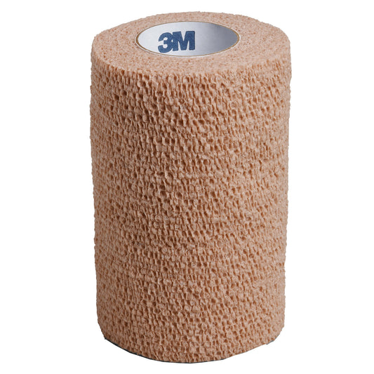 Cohesive Bandage 3M™ Coban™ 4 Inch X 5 Yard Self-Adherent Closure Tan NonSterile Standard Compression, Packaging Type- Each