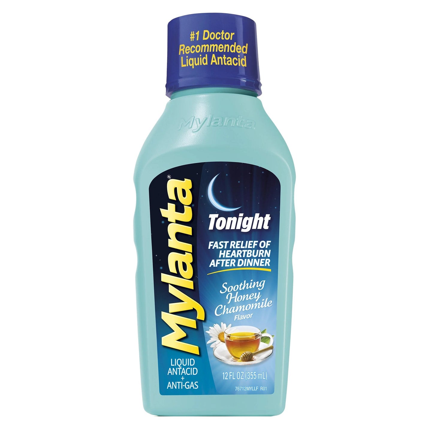 Antacid Mylanta Tonight 800 mg / 270 mg / 80 mg Strength Liquid 12 oz., Packaging Type- Each