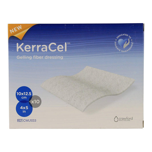 Gelling Fiber Wound Dressing KerraCel™ 4 X 5 Inch Rectangle Sterile,  Packaging Type- Each