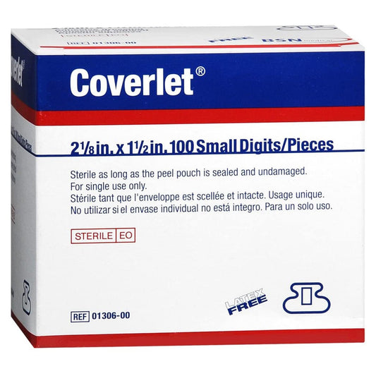 Adhesive Strip Coverlet 1-1/2 X 2-1/2 Inch Fabric Fingertip Tan Sterile, Packaging Type- Box