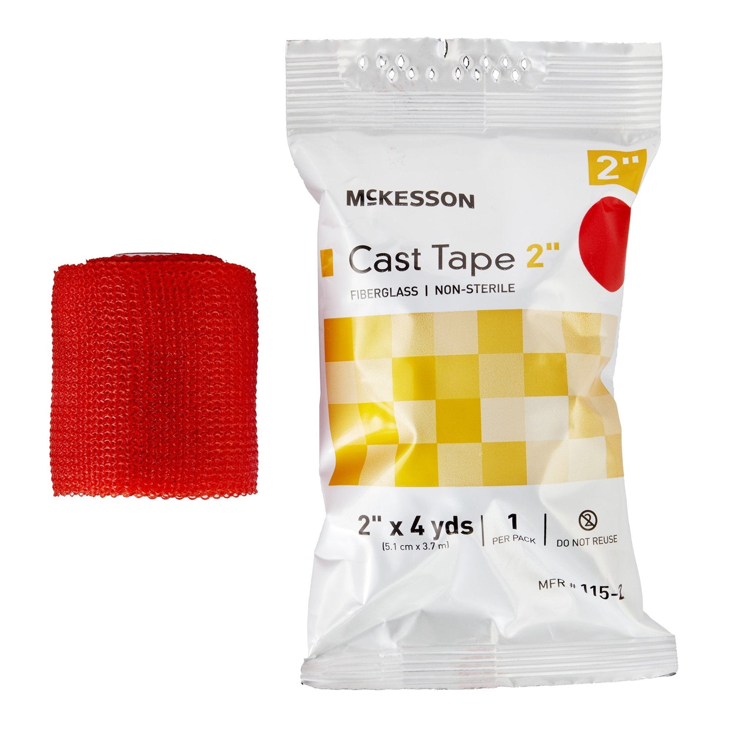 Cast Tape McKesson 2 Inch X 12 Foot Fiberglass Red, Packaging Type- Box