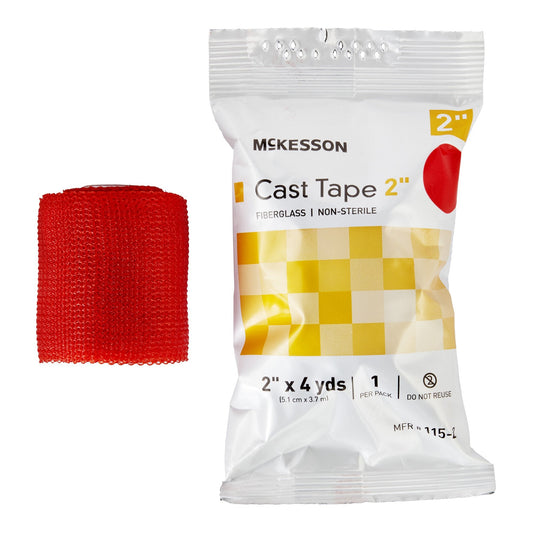 Cast Tape McKesson 2 Inch X 12 Foot Fiberglass Red, Packaging Type- Box