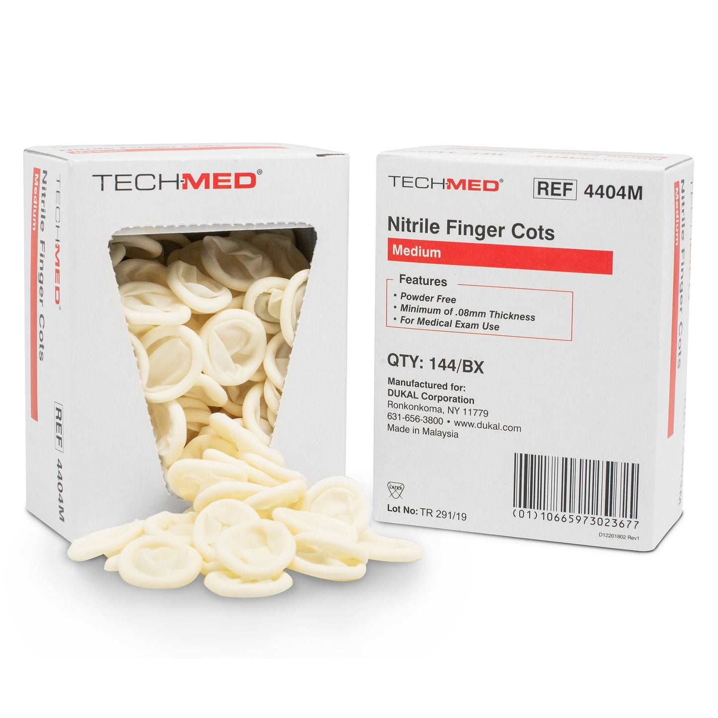 Finger Cot Medium 2-1/4 Inch Length Powder Free Nitrile NonSterile, Packaging Type- Box