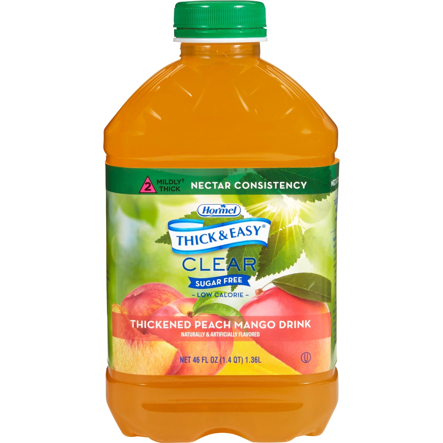 Thickened Beverage Thick & Easy Clear 46 oz. Bottle Peach Mango Flavor Liquid IDDSI Level 2 Mildly Thick, Packaging Type- Each