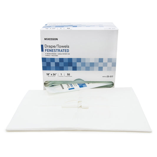 General Purpose Drape McKesson Poly Lined Towel Drape 18 W X 26 L Inch Sterile