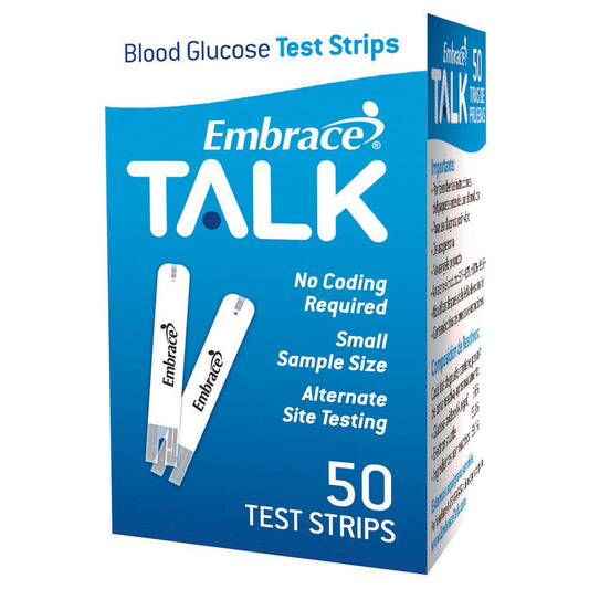 Blood Glucose Test Strips Embrace 50 Strips per Pack, Packaging Type- Box